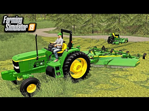 BATWING & ZERO TURN MOWING THE FARM! (FARMING ROLEPLAY) | FARMING SIMULATOR 2019
