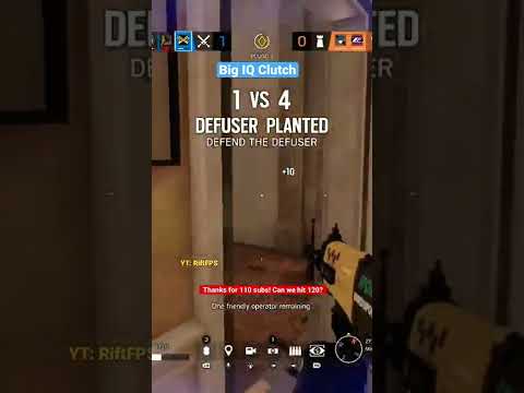 Big IQ 1v4 CLUTCH in Rainbow 6 Seige #shorts #rainbowsixsiege