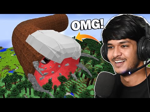 BIGGEST MONSTER WORM  IN MINECRAFT | SCARY