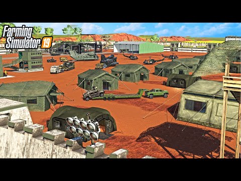 BILLION DOLLAR MILITARY BASE (FROM SCRATCH) | HELICOPTERS & TANKS! | FARMING SIMULATOR 2019