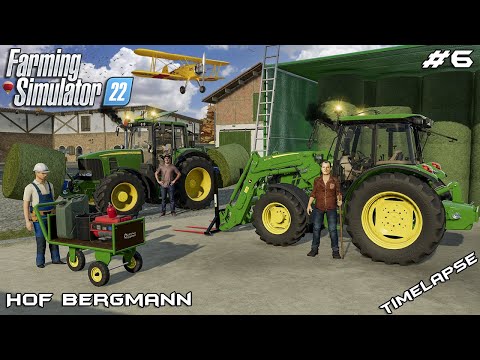 Building BALE storage and storing BALES | Hof Bergmann | Farming Simulator 22 | Episode 6