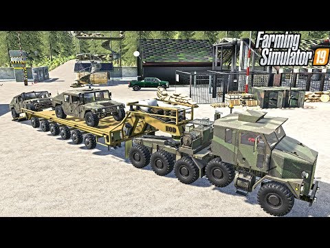 BUILDING (SECRET) MILITARY BASE | HUMVEE + ARMORED VEHICLES | FARMING SIMULATOR 2019