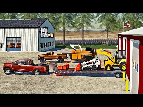 BUILDING SQUAD CONSTRUCTION CO'S HEAD QUARTERS! (2 LARGE SHOPS) | FARMING SIMULATOR 2019