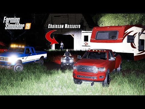 CAMPING IN HAUNTED FOREST OVERNIGHT! (BUCK GETS TAKEN) | FARMING SIMULATOR 2019