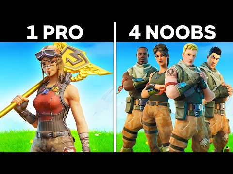 Can 4 Noobs Beat 1 Fortnite Pro?