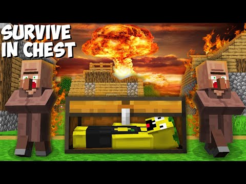 Can I survive INSIDE CHEST AGAINST A NUCLEAR BLAST in Minecraft ? SECRET BASE IN CHEST !