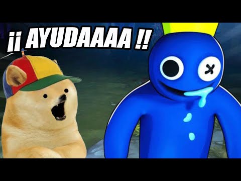 CHEEMS ATRAPADO EN RAINBOW FRIENDS 🔵🔥 !! – ROBLOX – Juegos con Cheems