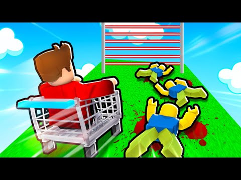 CHOP RACES AGAINST FROSTY USING HIGH SPEED CART IN ROBLOX HILL RUSH