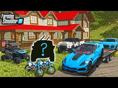 CLEANING OUT GRANDPA'S ABANDONED MANSION! (LIFTED TRUCKS + SUPERCARS) | Farming Simulator 22