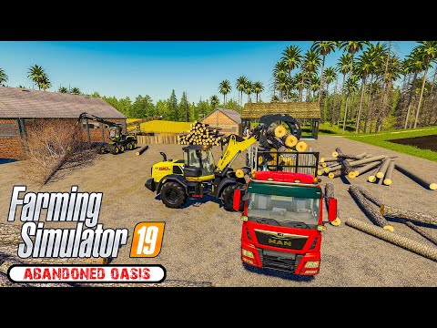 Clearing/Making a massive YARD!★ Farming Simulator 2019 Timelapse ★ Oasis Springs ★ 2