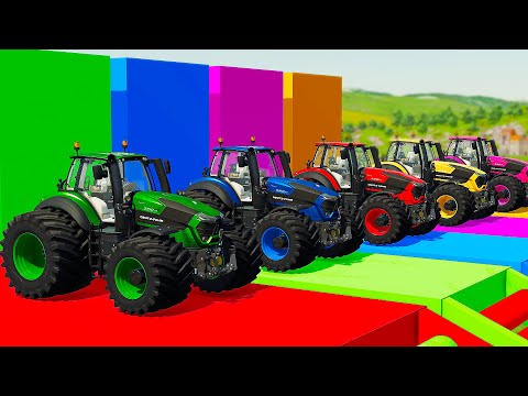 COLORED DEUTZ FAHR TRACTORS DEATH RUN – Farming Simulator 2022