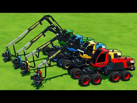 COLORED FORESTRY MACHINES HARD PARKOUR – Farming Simulator 22