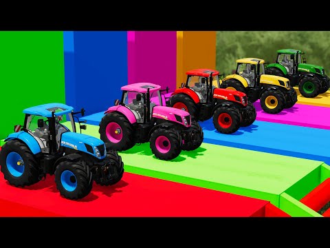 COLORED NEW HOLLAND TRACTORS DEATH RUN – Farming Simulator 2022