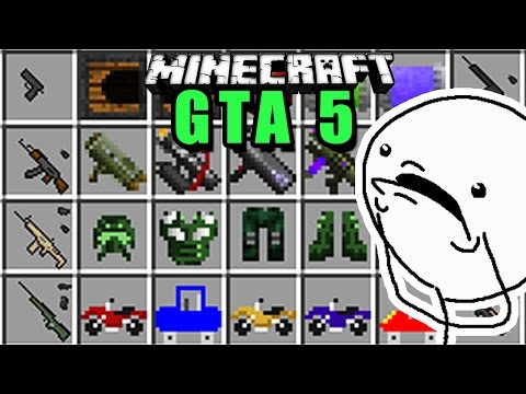 COMO Jugar GTA 5 en MINECRAFT !! Rabahrex MOD Review