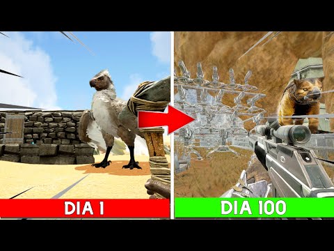 Cómo SOBREVIVÍ 100 DÍAS en un SERVER ANÁRQUICO de Ark Survival Evolved