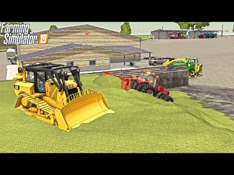 COMPACTING SILAGE WITH A DOZER | IOWA CORN HARVEST | FARMING SIMULATOR 2019