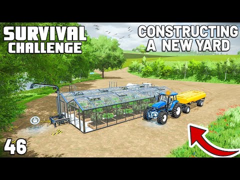CONSTRUCTING A NEW YARD! LAKE VIEW FARM?| Survival Challenge | Farming Simulator 22 – EP 46