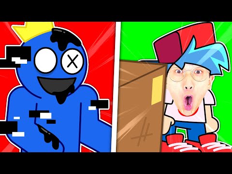 CORRUPTED RAINBOW FRIENDS IN FNF?! (LANKYBOX ANIMATION) *SONIC.EXE, HUGGY WUGGY, SQUID GAME & MORE*