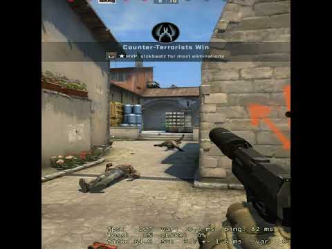 Counter Strike Global Offensive Quadruple Headshot 1v4 situation #Shorts