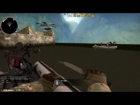 Counter Strike Global Offensive Zombie Escape mod online gameplay on Boatescape map