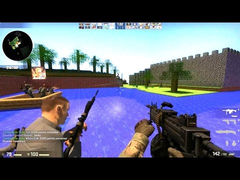 Counter Strike Global Offensive Zombie Escape mod online gameplay on Minecraft Adventure map