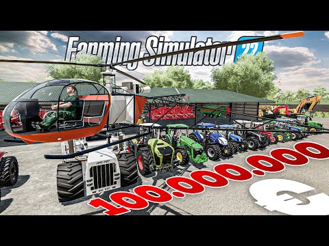 Créer une FERME avec 100 MILLIONS d'€ à quoi ça ressemble ?? (Farming simulator 22)