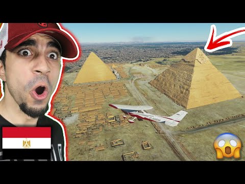 سافرت مصر " اول مرة اشوف الاهرامات " Flight Simulator !!