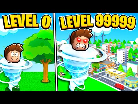 DESTROYING A WHOLE CITY IN ROBLOX TORNADO SIMULATOR WITH MAX LEVEL