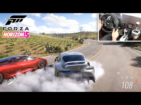 Drifting in Forza Horizon 5 with a Supra!