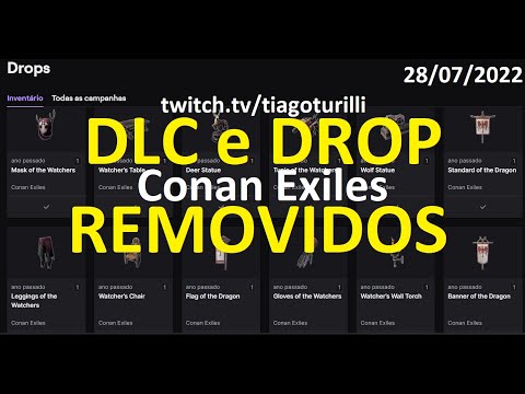 #Drop e #DLC REMOVIDOS #Conan #Exiles #funcom #twitch #live