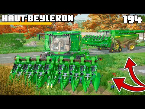 DUAL COMBINING + ERECTING MEGA TURBINE | Farming Simulator 22 – Haut-Beyleron | Episode 194