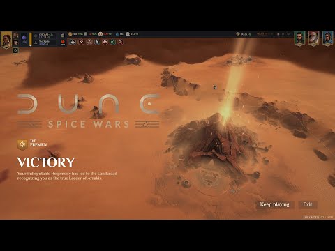 Dune: Spice Wars The Fremen Victory Gameplay (No Commentary)