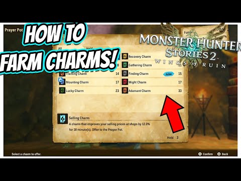 EASIEST WAY TO FARM CHARMS IN MONSTER HUNTER STORIES 2!!