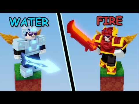 ELEMENT BATTLE.. (Roblox Bedwars)