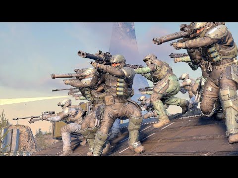 Elites Attack the UNSC FOB – HALO INFINITE NPC Wars