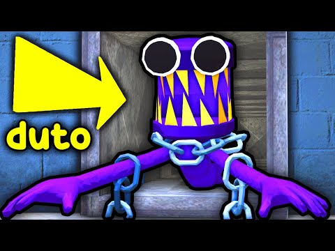 ENTREI DENTRO DO DUTO RAINBOW FRIENDS ENCONTREI O ESCONDERIJO DO MONSTRO ROXO NOVO MODO SECRETO