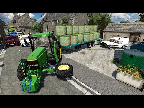 Essieu cassé sur le tracteur John Deere à cause d'une remorque lourde| Farming Simulator 22 RolePlay