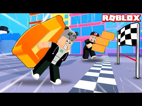 Eşya Taşımacısı Olduk!! En Ağır Eşyaları Taşı ve Güçlen – Panda ile Roblox Deliveryman Simulator
