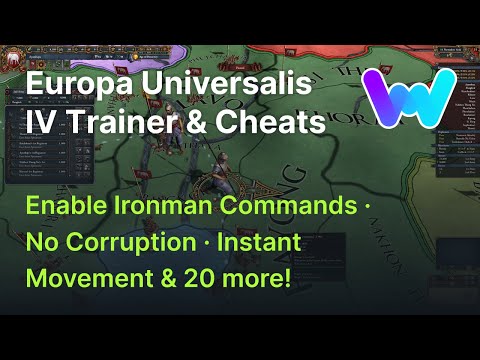 Europa Universalis IV Trainer +23 Cheats (Enable Ironman Commands, God Mode, Freeze Day, &20 More)