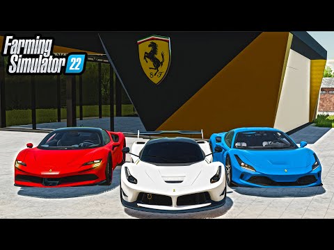EXPENSIVE FERRARI DEALERSHIP IN FS22! ($2,999,999 LA FERRARI) | Farming Simulator 22