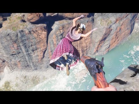 💥[4K] Slow Motion Shooting Funny/Brutal Moments #11 – Red Dead Redemption 2