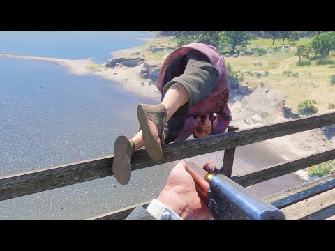 💥[4K] Slow Motion Shooting Funny/Brutal Moments #2 – Red Dead Redemption 2