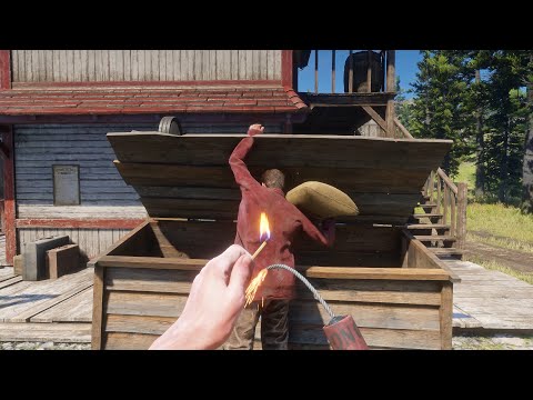 🔥🧨[4K] Dynamite & Fire Bottle Gameplay #35  – Red Dead Redemption 2