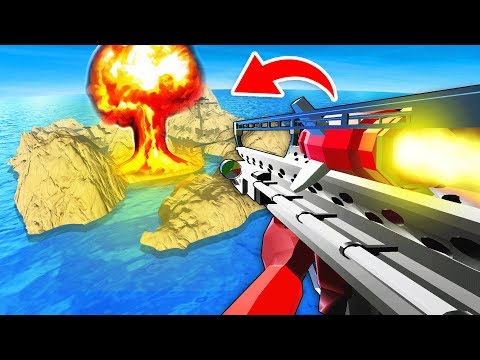 FALLOUT FAT MAN NUKE BOMB MOD vs DESERT ISLAND IN RAVENFIELD (Ravenfield Funny Gameplay)