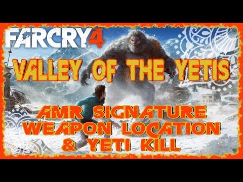 FAR CRY 4 VALLEY OF THE YETIS | AMR SIGNATURE SNIPER LOCATION & YETI KILL | PS4