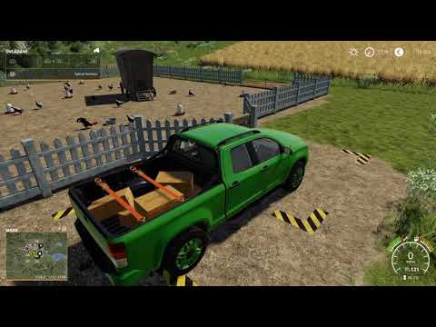 Farming Simulator 2019 PS4 – Stavba kurníku – nákup slepic, krmení, čištění  a prodej vajíček.