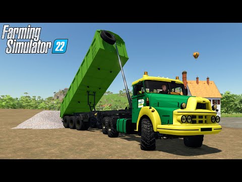 Farming Simulator 22 – C280 TRACTOR OF SEMI Unloads Gravel