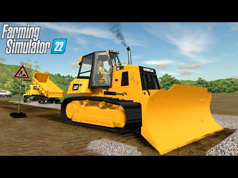Farming Simulator 22 – CATERPILLAR D6K2 LGP Bulldozer Building A Road
