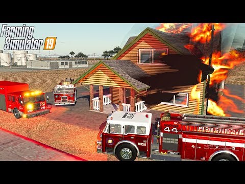FIRE FIGHTING MASSIVE FIRE! | CENTRAL CALIFORNIA | FARMING SIMULATOR 2019