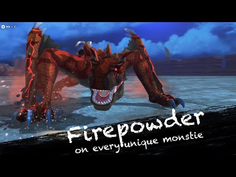 Firepowder on every unique monstie in Monster Hunter Stories 2